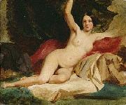 William Etty Female Nude In a Landscape oil on canvas